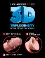 Realistické dildo so semenníkmi King Cock Plus 10″ Triple Density Fat Cock