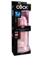 Realistické dildo so semenníkmi King Cock Plus 10″ Triple Density Fat Cock