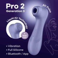 Stimulátor klitorisu Satisfyer Pro 2 Generation 3 Connect App Wine Red