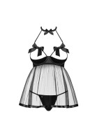 Obsessive Delishya Babydoll and Thong Set Black