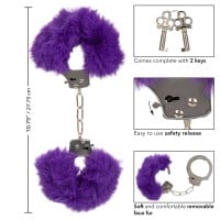 Plyšové putá CalExotics Ultra Fluffy Furry Cuffs čierne