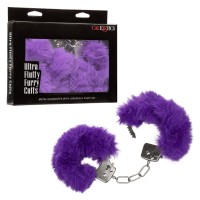 Plyšová pouta CalExotics Ultra Fluffy Furry Cuffs černá