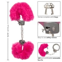 Plyšové putá CalExotics Ultra Fluffy Furry Cuffs čierne