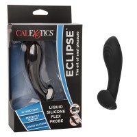 CalExotics Eclipse Liquid Silicone Flex Probe Vibrating Butt Plug Black
