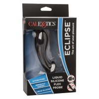 CalExotics Eclipse Liquid Silicone Flex Probe Vibrating Butt Plug Black