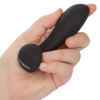 CalExotics Eclipse Liquid Silicone Flex Probe Vibrating Butt Plug Black