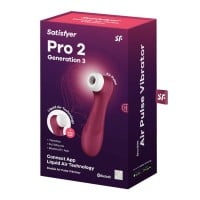 Satisfyer Pro 2 Generation 3 Clitoral Stimulator Connect App Wine Red