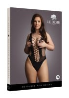 Erotické body Le Désir Contrast Fence Net Teddy XL–5XL