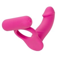 CalExotics Double Diver Vibrating Cock Ring with Dildo