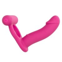 CalExotics Double Diver Vibrating Cock Ring with Dildo