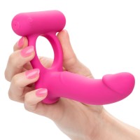 CalExotics Double Diver Vibrating Cock Ring with Dildo