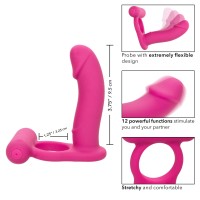 CalExotics Double Diver Vibrating Cock Ring with Dildo