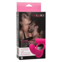 CalExotics Double Diver Vibrating Cock Ring with Dildo