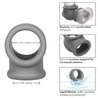 Erekční kroužek a natahovač varlat CalExotics Alpha Liquid Silicone Precision Ring