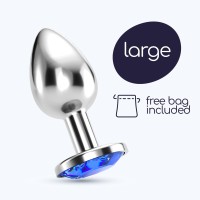 Crushious Bijou Anal Jewel Plug Large Blue