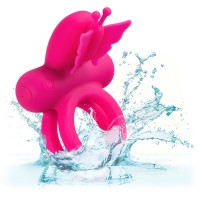 Vibračný erekčný krúžok CalExotics Silicone Rechargeable Butterfly Dual Ring