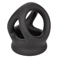 Erekční kroužek a natahovač varlat CalExotics Alpha Liquid Silicone Dual Cage & Ring