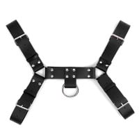 Kožený postroj Slave4master Leather Upper Body Male Harness