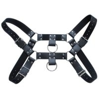 Kožený postroj Slave4master Leather Upper Body Male Harness