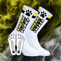 Ponožky Sneakfreaxx Woof Puppy žlté