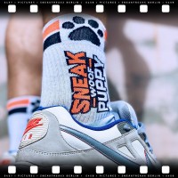 Ponožky Sneakfreaxx Neon Woof Puppy oranžové