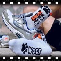 Ponožky Sneakfreaxx Neon Woof Puppy oranžové