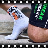 Ponožky Sneakfreaxx Neon Woof Puppy oranžové