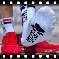 Sneakfreaxx Woof Puppy Socks White-Red