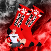 Sneakfreaxx Woof Puppy Socks Red