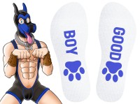 Kinky Puppy Good Boy Socks Red