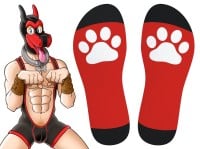 Kinky Puppy Good Boy Big Socks Red