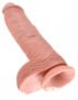 Realistické dildo so semenníkmi King Cock 10″