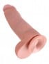 Realistické dildo so semenníkmi King Cock 12″