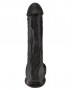 King Cock 13″ Black Realistic Dildo with Balls