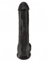 Realistické dildo s varlaty King Cock 13″ černé