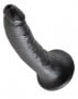 King Cock 7″ Black Realistic Dildo