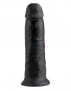 King Cock 10″ Black Realistic Dildo