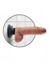 King Cock 7″ Tan Vibrating Dildo with Balls