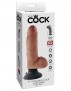 Vibračné dildo so semenníkmi King Cock 7″ Tan