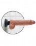 Vibračné dildo so semenníkmi King Cock 10″ Tan