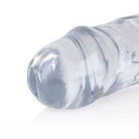 Gelové dildo RealRock Realistic Double Dong 13″ průhledné