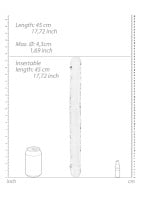 RealRock Realistic Double Dong 18″ Clear