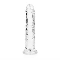 Gelové dildo RealRock Crystal Clear Realistic 6″ růžové