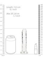 RealRock Crystal Clear Realistic 6″ Jelly Dildo Clear