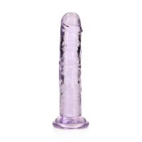 Gelové dildo RealRock Crystal Clear Realistic 6″ průhledné