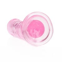 Gelové dildo RealRock Crystal Clear Realistic 6″ růžové
