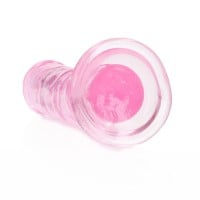 Gélové dildo RealRock Crystal Clear Realistic 6″ ružové