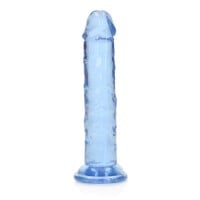 Gelové dildo RealRock Crystal Clear Realistic 6″ růžové