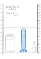 Gelové dildo RealRock Crystal Clear Realistic 6″ růžové