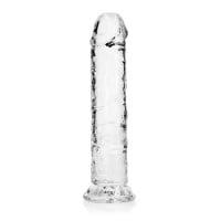 Gélové dildo RealRock Crystal Clear Realistic 8″ ružové